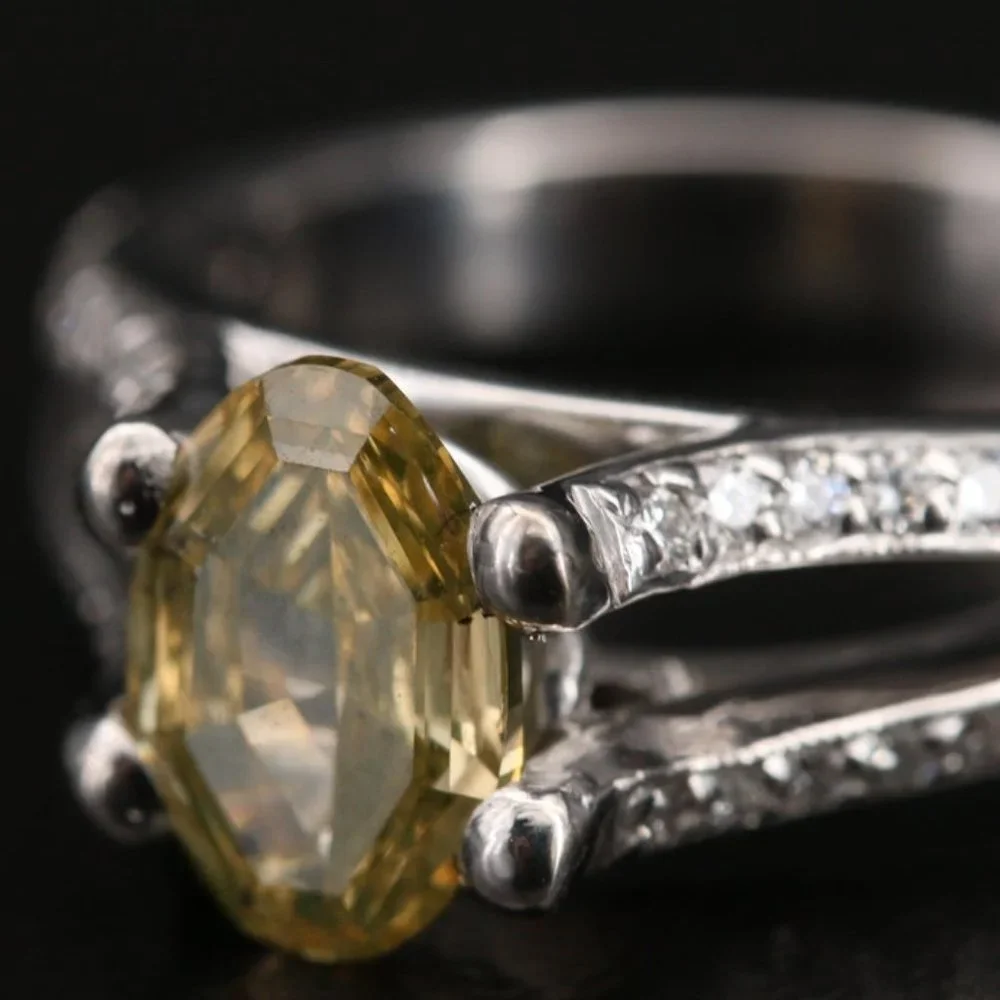 18K 1.88 CTW GENUINE-NATURAL Diamond Ring with GIA Report - Picture 5 of 11